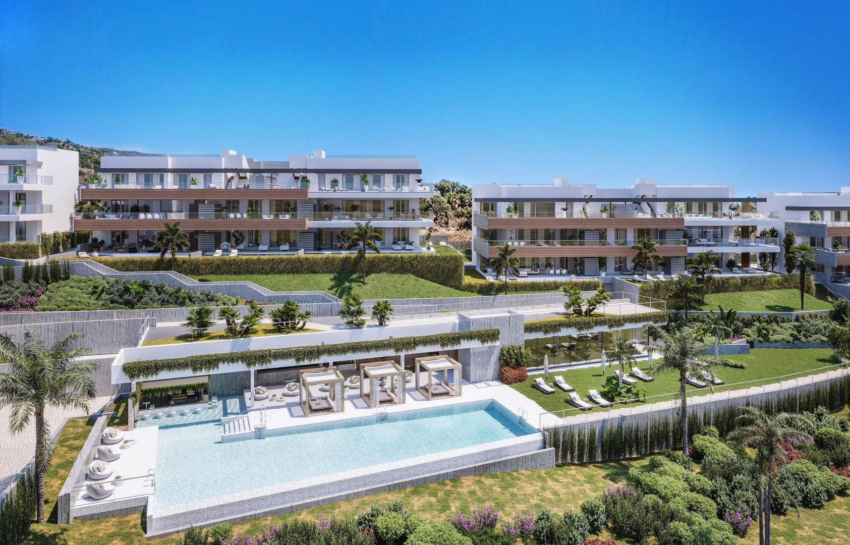 Apartament 3 camere de lux complex cu vedere la Mediterana Spania Marbella